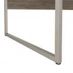 Bureau informatique de 60 po avec pattes en métal et gestion des câbles, hickory moderne / noyer noir / gris platine / gris orage / blanc
