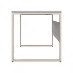 Bureau informatique de 60 po avec pattes en métal et gestion des câbles, hickory moderne / noyer noir / gris platine / gris orage / blanc