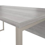 Bureau informatique de 60 po avec pattes en métal et gestion des câbles, hickory moderne / noyer noir / gris platine / gris orage / blanc