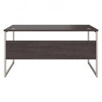 Bureau informatique de 60 po avec pattes en métal et gestion des câbles, hickory moderne / noyer noir / gris platine / gris orage / blanc