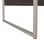 Bureau informatique de 60 po avec pattes en métal et gestion des câbles, hickory moderne / noyer noir / gris platine / gris orage / blanc