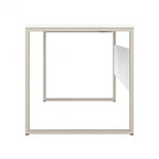Bureau informatique de 60 po avec pattes en métal et gestion des câbles, hickory moderne / noyer noir / gris platine / gris orage / blanc