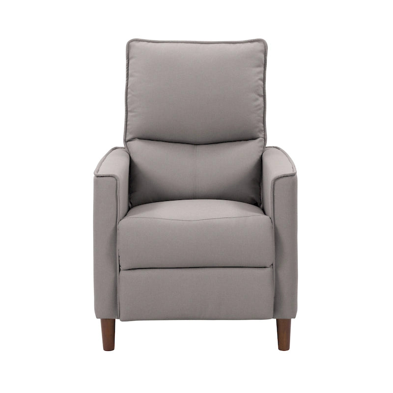 Fauteuil inclinable manuel avec repose-jambes haut, gris / anthracite / beige