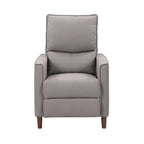 Fauteuil inclinable manuel avec repose-jambes haut, gris / anthracite / beige