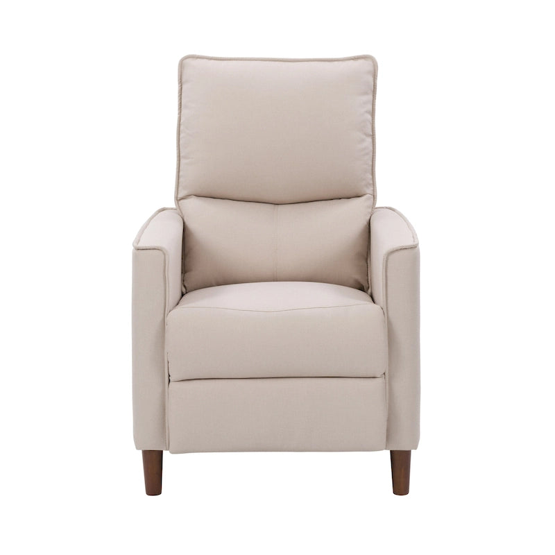 Fauteuil inclinable manuel avec repose-jambes haut, gris / anthracite / beige