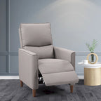 Fauteuil inclinable manuel avec repose-jambes haut, gris / anthracite / beige