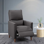 Fauteuil inclinable manuel avec repose-jambes haut, gris / anthracite / beige