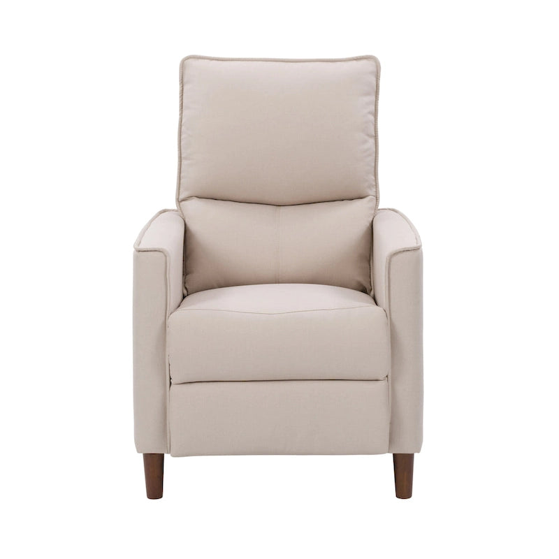 Fauteuil inclinable manuel avec repose-jambes haut, gris / anthracite / beige
