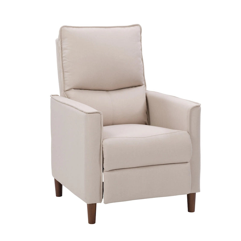Fauteuil inclinable manuel avec repose-jambes haut, gris / anthracite / beige