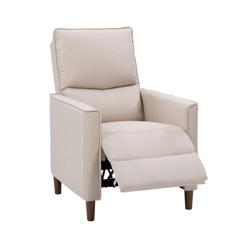 Fauteuil inclinable manuel avec repose-jambes haut, gris / anthracite / beige