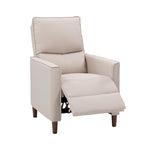 Fauteuil inclinable manuel avec repose-jambes haut, gris / anthracite / beige