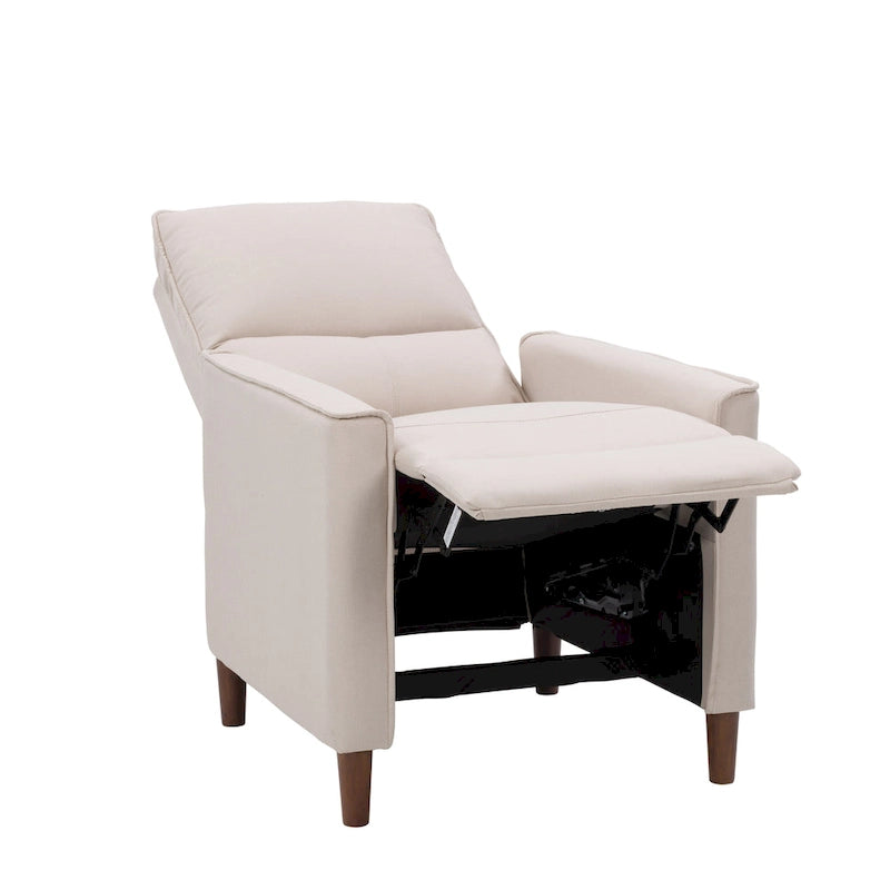 Fauteuil inclinable manuel avec repose-jambes haut, gris / anthracite / beige