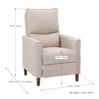 Fauteuil inclinable manuel avec repose-jambes haut, gris / anthracite / beige