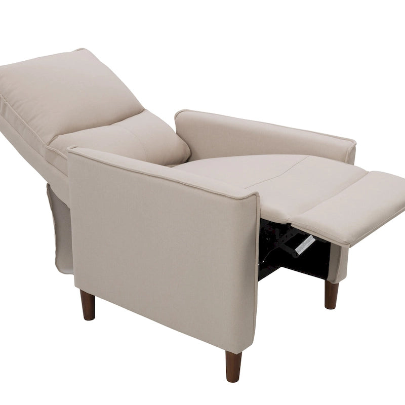 Fauteuil inclinable manuel avec repose-jambes haut, gris / anthracite / beige