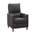 Fauteuil inclinable manuel avec repose-jambes haut, gris / anthracite / beige