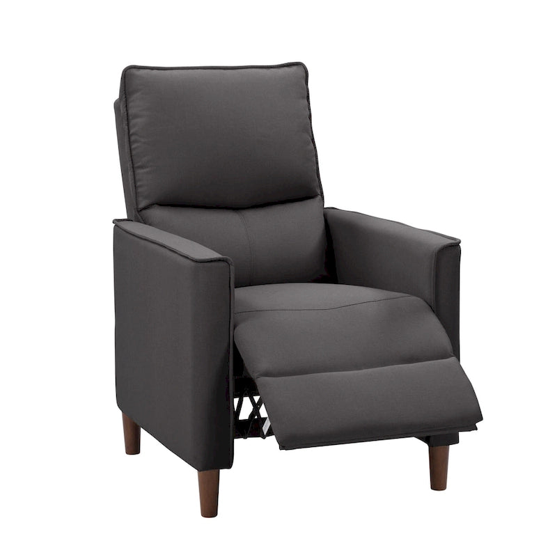 Fauteuil inclinable manuel avec repose-jambes haut, gris / anthracite / beige