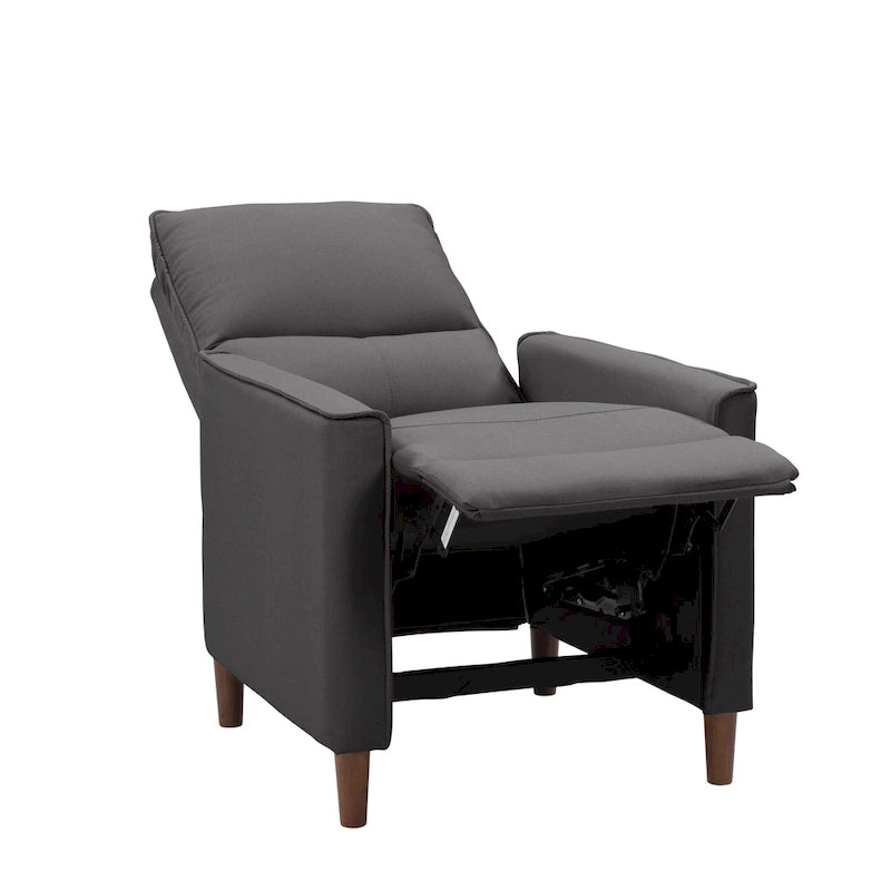Fauteuil inclinable manuel avec repose-jambes haut, gris / anthracite / beige