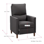 Fauteuil inclinable manuel avec repose-jambes haut, gris / anthracite / beige