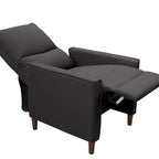Fauteuil inclinable manuel avec repose-jambes haut, gris / anthracite / beige