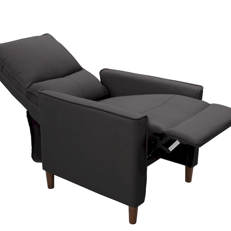 Fauteuil inclinable manuel avec repose-jambes haut, gris / anthracite / beige