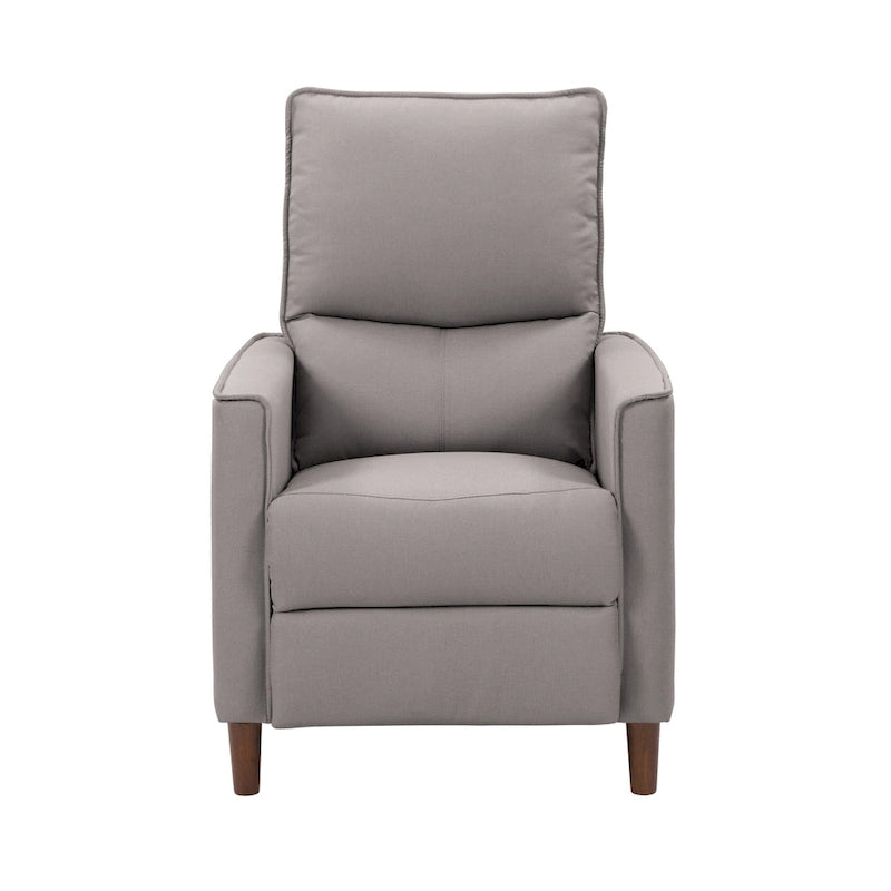 Fauteuil inclinable manuel avec repose-jambes haut, gris / anthracite / beige