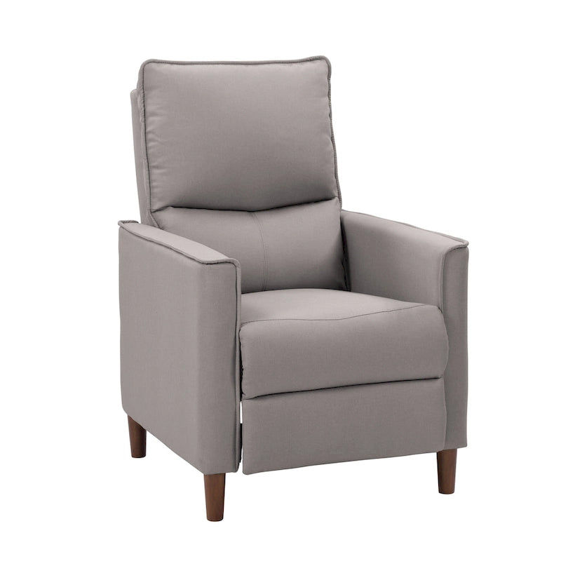 Fauteuil inclinable manuel avec repose-jambes haut, gris / anthracite / beige
