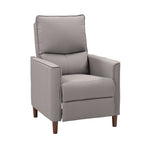 Fauteuil inclinable manuel avec repose-jambes haut, gris / anthracite / beige