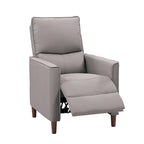 Fauteuil inclinable manuel avec repose-jambes haut, gris / anthracite / beige