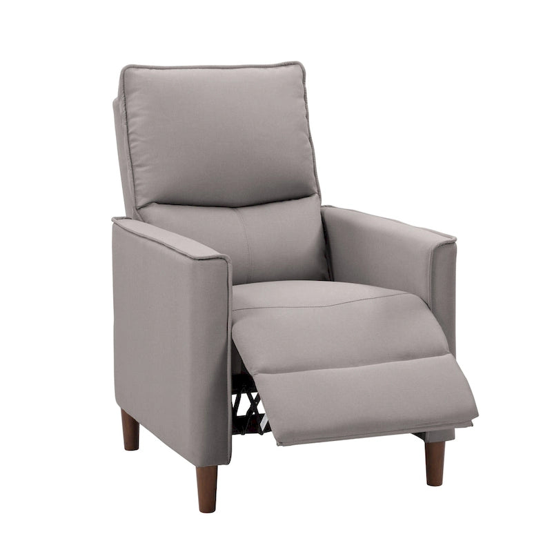 Fauteuil inclinable manuel avec repose-jambes haut, gris / anthracite / beige