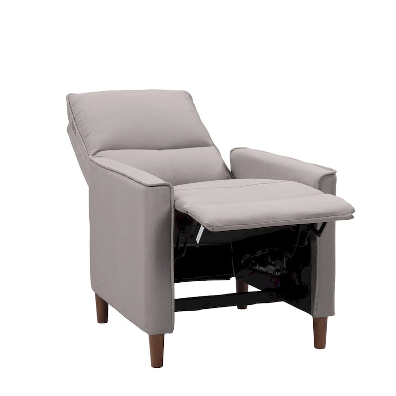 Fauteuil inclinable manuel avec repose-jambes haut, gris / anthracite / beige