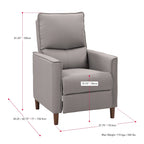Fauteuil inclinable manuel avec repose-jambes haut, gris / anthracite / beige