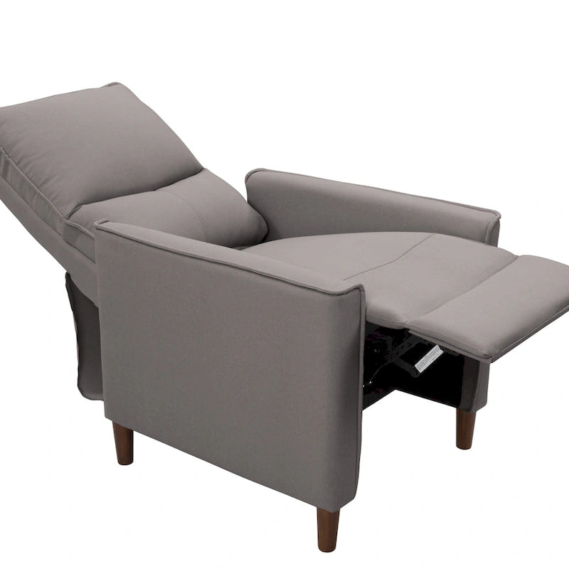 Fauteuil inclinable manuel avec repose-jambes haut, gris / anthracite / beige