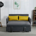 Canapé-lit gigogne avec chargement USB et roulettes, Gris / Blanc / Noir, 2 places