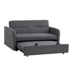Canapé-lit gigogne avec chargement USB et roulettes, Gris / Blanc / Noir, 2 places