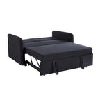 Canapé-lit gigogne avec chargement USB et roulettes, Gris / Blanc / Noir, 2 places