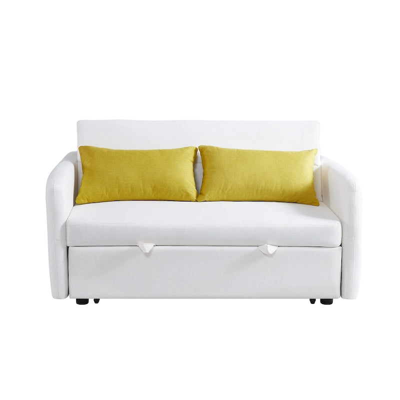 Canapé-lit gigogne avec chargement USB et roulettes, Gris / Blanc / Noir, 2 places