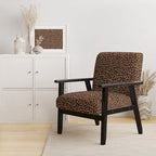 Fauteuil d'appoint rembourré imprimé léopard, marron, fauteuil d'appoint / crapaud / fauteuil club