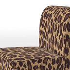 Fauteuil d'appoint rembourré imprimé léopard, marron, fauteuil d'appoint / crapaud / fauteuil club