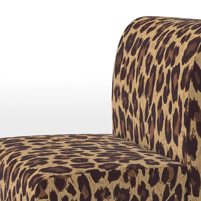 Fauteuil d'appoint rembourré imprimé léopard, marron, fauteuil d'appoint / crapaud / fauteuil club