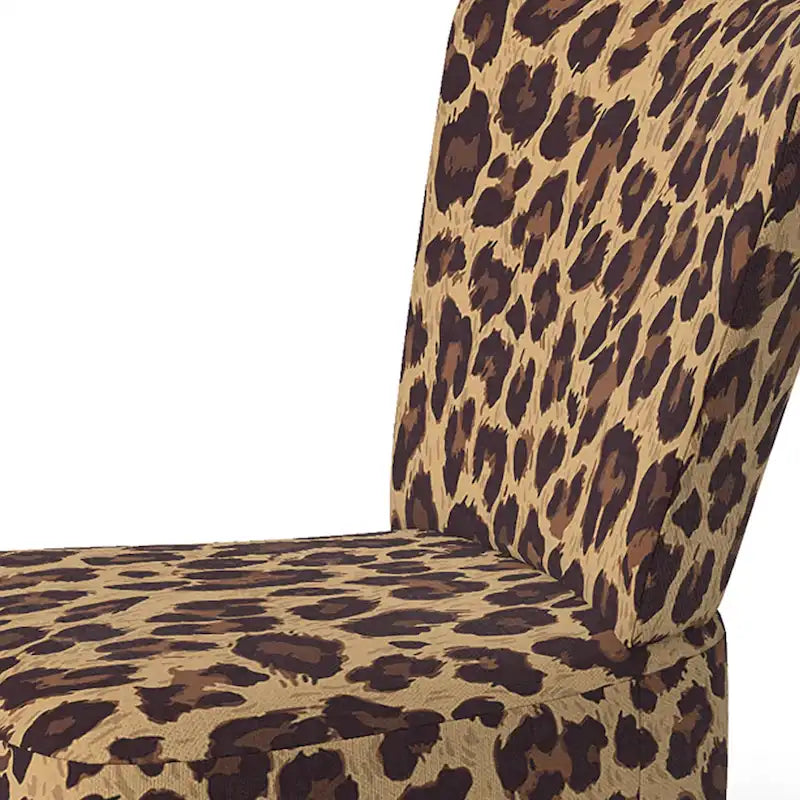 Fauteuil d'appoint rembourré imprimé léopard, marron, fauteuil d'appoint / crapaud / fauteuil club