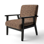 Fauteuil d'appoint rembourré imprimé léopard, marron, fauteuil d'appoint / crapaud / fauteuil club