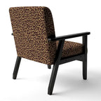 Fauteuil d'appoint rembourré imprimé léopard, marron, fauteuil d'appoint / crapaud / fauteuil club