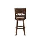 Tabouret de bar pivotant à dossier ovale ajouré et repose-pieds en anneau, gris clair / blé clair