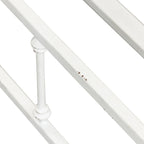 Lit gigogne double en métal avec roulettes, fini vieilli, plusieurs couleurs