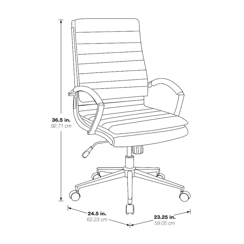 Chaise de bureau mi-hauteur en similicuir avec piètement et accoudoirs dorés, marine / havane / noir / crème