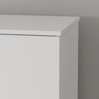 Armoire de rangement à deux portes avec 8 étagères réglables et roulettes, noir/blanc