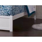 Lit plateforme à panneaux avec tête de lit réglable, 2 tiroirs de rangement et recharge USB, blanc, grand lit