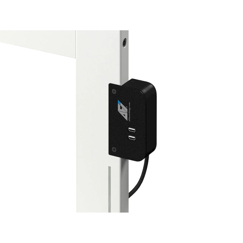 Lit plateforme à panneaux avec tête de lit réglable, 2 tiroirs de rangement et recharge USB, blanc, grand lit