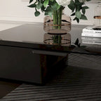 Meuble TV en MDF de 70,8" avec insert de cheminée électrique encastrable de 30" en option, blanc brillant
