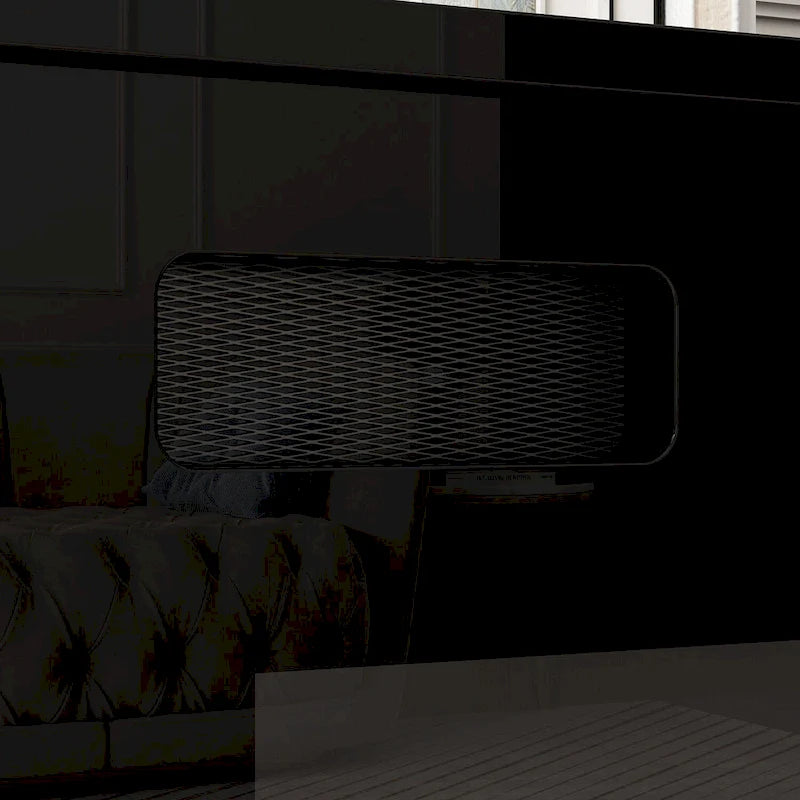 Meuble TV en MDF de 70,8" avec insert de cheminée électrique encastrable de 30" en option, blanc brillant